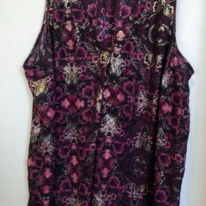 Torrid Metallic Floral Sleeveless Top